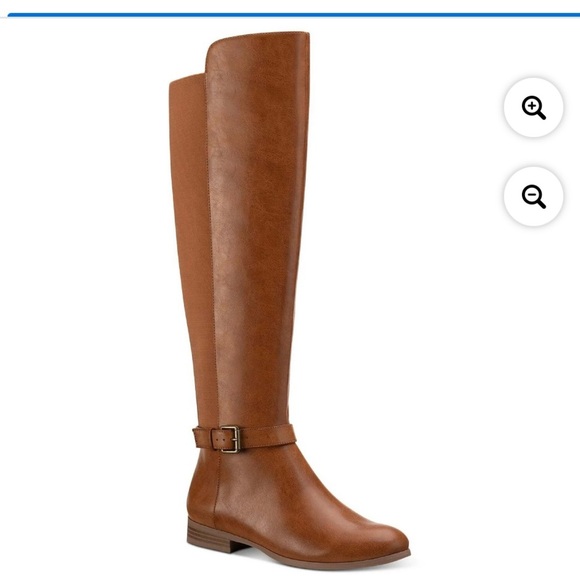 New Kimball Brown camel riding boots over knee by Style & Co for Macy’s flaw - Picture 1 of 5